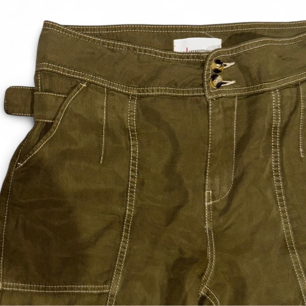 anthropology Green High-Waisted Pants - Picture 3 of 7